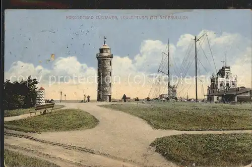 Leuchtturm Lighthouse Cuxhaven Seepavillon   / Gebaeude /