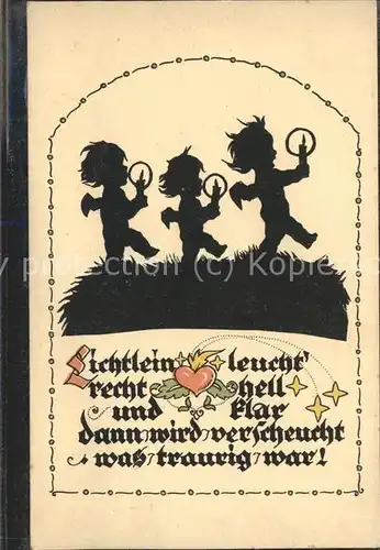 Scherenschnitt Schattenbildkarte Engel Kerzen Herz Sterne Georg Plischke  / Besonderheiten /