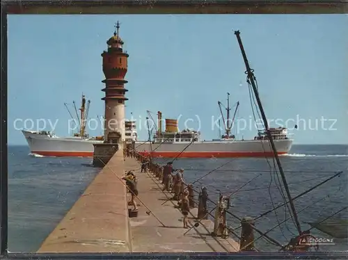 Leuchtturm Lighthouse Segelschiff Dunkerque La Jetee / Gebaeude /