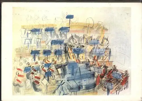 Musikanten Orchester Klavier Cello Geige Dufy Nr. 681  / Musik /