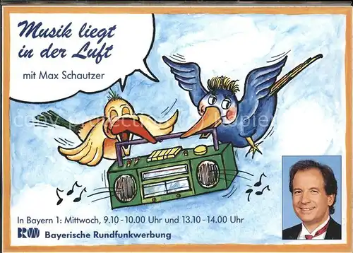 Radio Max Schautzer Voegel Bayerische Rundfunkwerbung  / Technik /