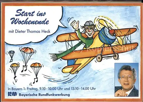 Persoenlichkeiten Dieter Thomas Heck Pilot Flugzeug Fallschirm BRW / Persoenlichkeiten /