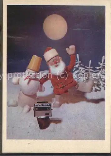 Weihnachtsmann Nikolaus Schneemann Radio Russland  / Greetings /
