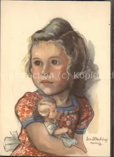 Puppen Kruse Kaethe Kind Kuenstlerkarte Oldenburg Wittig  / Spielzeug /