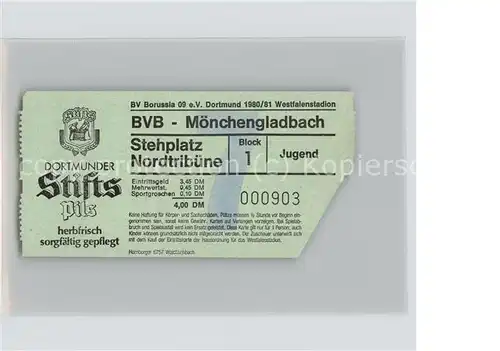 Fussball BVB-Moenchengladbach Eintrittskarte / Sport /