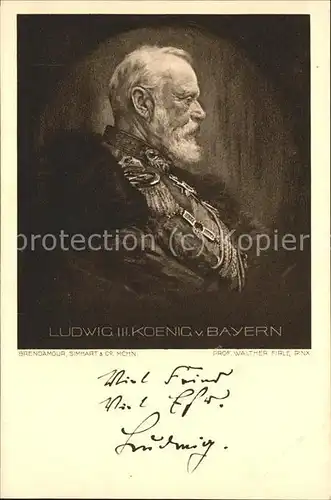 Ludwig III Koenig von Bayern  / Persoenlichkeiten /