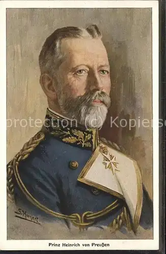 Kuenstlerkarte S. H. Kriegswohlfahrtskarte Prinz Heinrich von Preussen / Kuenstlerkarte /