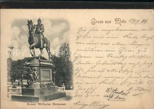 Denkmal Kaiser Wilhelm Denkmal Metz / Denkmaeler /