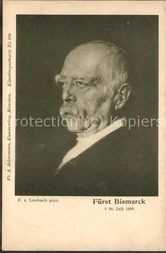 Bismarck F. v. Lenbach pinx. Fuerst Bismarck 30. Juli 1898 / Persoenlichkeiten /