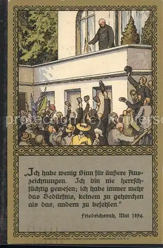 Kuenstlerkarte Friedrichsruh 1894 Politik / Kuenstlerkarte /