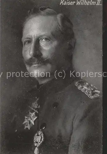 Wilhelm II Kaiser Uniform / Persoenlichkeiten /