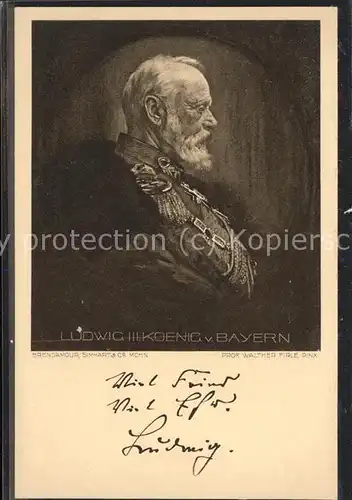 Ludwig III Koenig von Bayern  / Persoenlichkeiten /