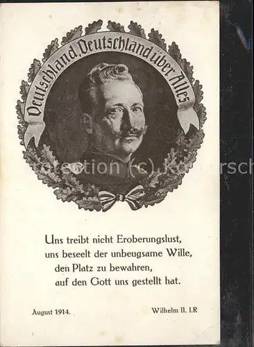 Wilhelm II Eroberungslust / Persoenlichkeiten /