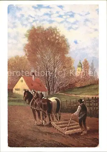Landwirtschaft Pferde Acker Bauer / Landwirtschaft /