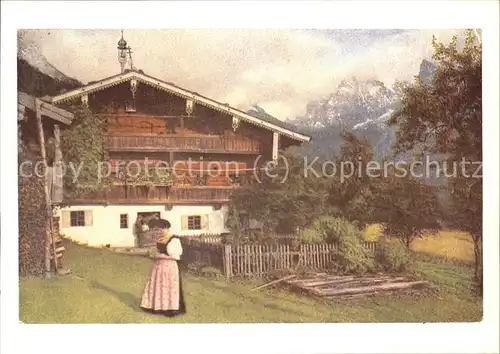 Bauernhof Tracht Berge Oberbayern / Landwirtschaft /