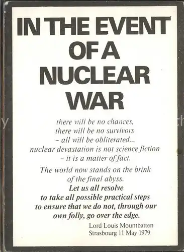 Politik Atomkrieg  / Politik /