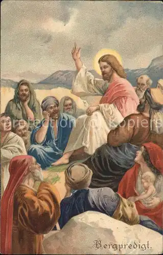 Jesus Bergpredigt Relief Brillant / Christentum /
