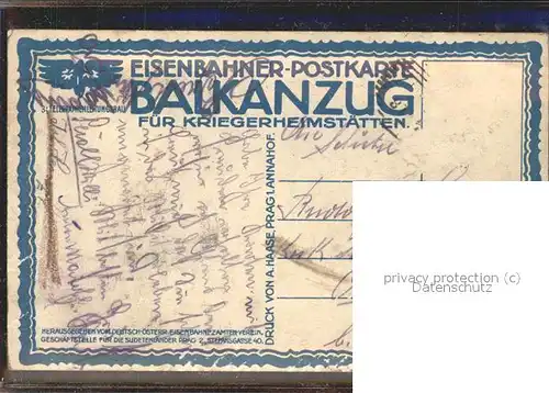 Kuenstlerkarte Bergleute Wanderer Soldaten? Eisenbahn-Postkarte / Kuenstlerkarte /