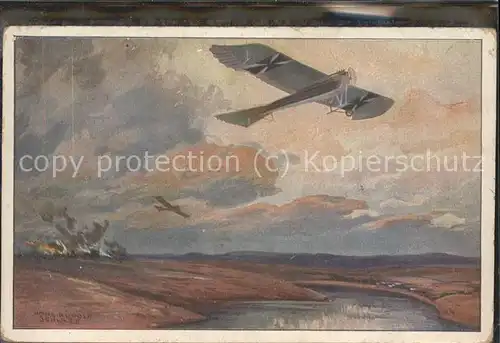 Kuenstlerkarte Flugzeug Krieg Luftflotten-Verein / Kuenstlerkarte /