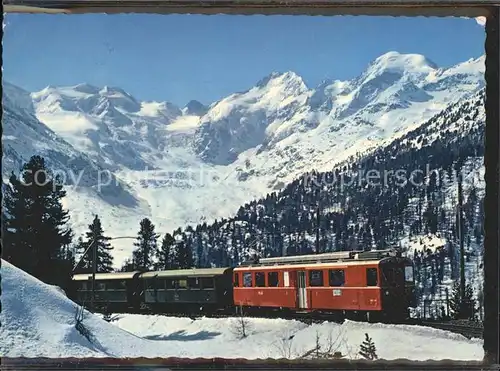 Eisenbahn Pontresina Berninabahn Piz Bernina / Eisenbahn /