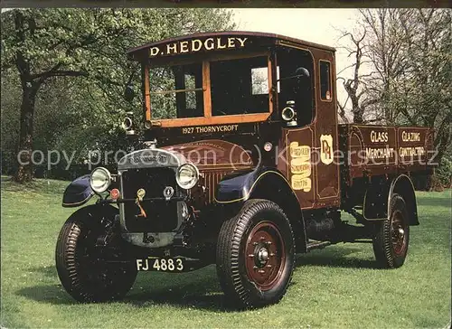 Autos D. Hedgley  Thornyeroft BJ 1927 / Autos /