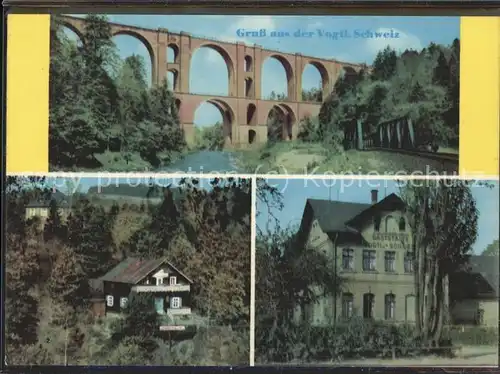 Bruecken Bauwerke Viadukt Vogtl. Schweiz Elstertalbruecke / Bruecken /