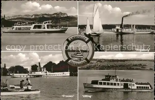 Schiffe Bayerische Flotte Ammersee Herrsching Augsburg Diessen  / Schiffe /