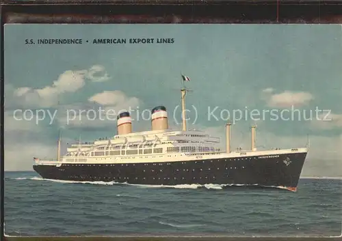 Dampfer Oceanliner S.S. Independence American Export Lines / Schiffe /