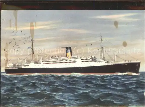Dampfer Oceanliner T.S.S. New York Greek Line  / Schiffe /