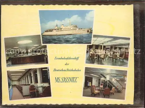 Faehre Eisenbahnfaehrschiff MS Sassnitz Deutsche Reichsbahn / Schiffe /