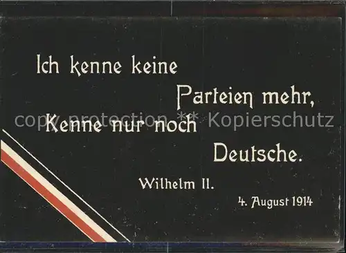 Wilhelm II Spruch  / Persoenlichkeiten /