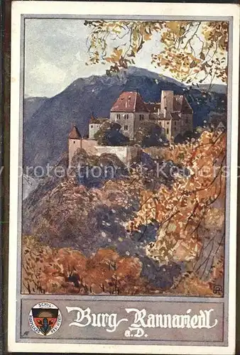Burgen Kuenstlerkarte Burg Rannariedel a. Donau / Burgen und Schloesser /