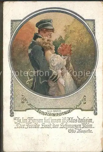 Kuenstlerkarte W. H. Braun Soldat / Kuenstlerkarte /