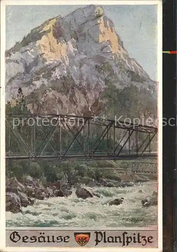 Kuenstlerkarte Hofecker Gesaeuse Planspitze / Kuenstlerkarte /