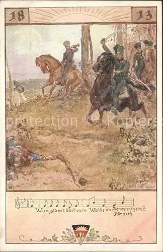 Liederkarte Wappen Soldat / Musik /