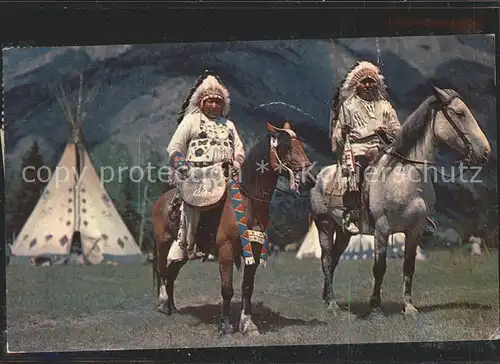 Indianer Native American Indian Chiefs Native Setting Pferde / Regionales /