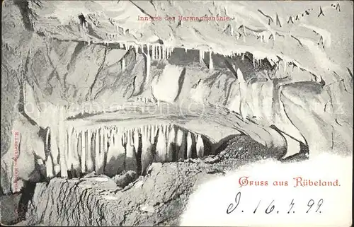 Hoehlen Caves Grottes Hermannshoehle Ruebeland  Kat. Berge