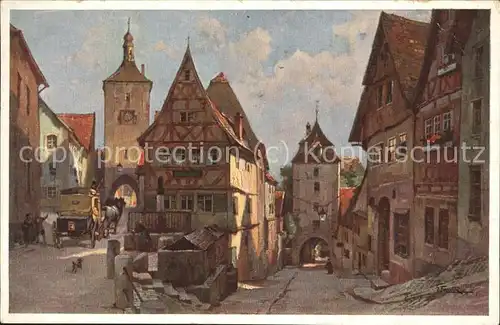 Kuenstlerkarte J. Frank Nr. 1140 Rothenburg Tauber  Kat. Kuenstlerkarte
