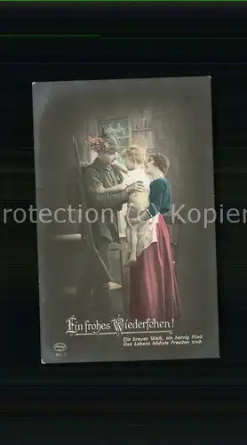 Soldatenpoesie Wiedersehen Kind Frau Soldat Fedlpost Kat. Militaria