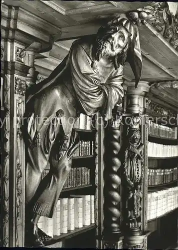 Bibliothek Library Waldsassen Holzfigur Schweinehirt Cistercienserinnen Abtei Kat. Gebaeude