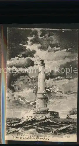Leuchtturm Lighthouse Phare de Cordouan Moewen  Kat. Gebaeude