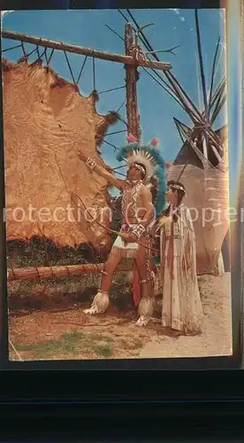 Indianer Native American Dixon Palmer Buffalo hide Indian City USA  Kat. Regionales