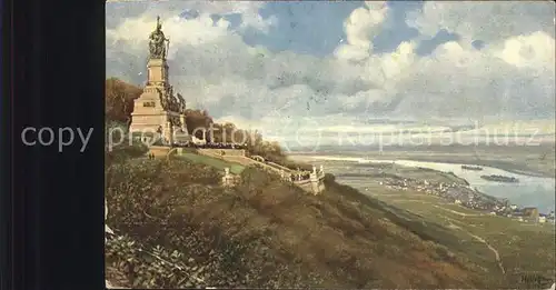 Hoffmann Heinrich Nationaldenkmal Ruedesheim Nr. 28 Kat. Kuenstlerkarte