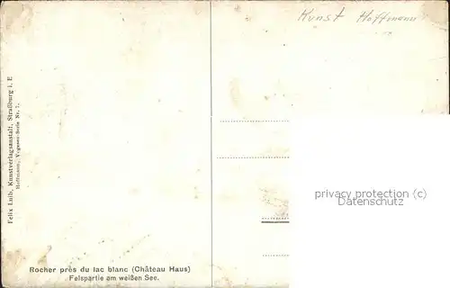 Hoffmann Heinrich Felspartie am weissen See Nr. 7 Kat. Kuenstlerkarte