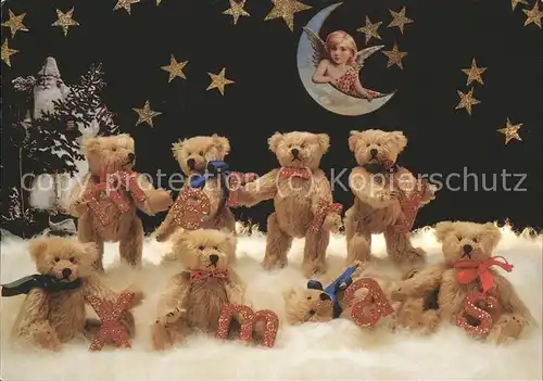 Teddy Teddybaer Teddy bear Weihnachten Engel Mond Sterne Nikolaus Kat. Kinderspielzeug