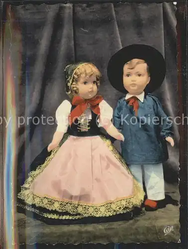 Puppen Kruse Kaethe Trachten Couple Franc Comtois  Kat. Spielzeug
