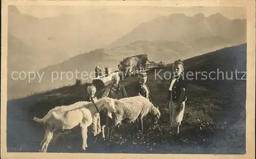 Ziege Kinder Photoglob Wehrli Nr. 9394 Kat. Tiere