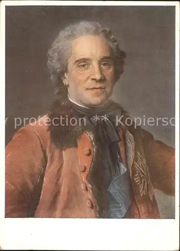 Persoenlichkeiten Graf Moritz von Sachsen Kuenstlerkarte Maurice Quentin de La Tour  Kat. Persoenlichkeiten