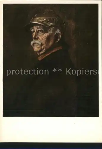 Bismarck Kuenstlerkarte Lenbach  Kat. Persoenlichkeiten