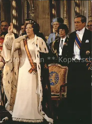 Adel Niederlande Koningin Beatrix Inhuldiging Nieuwe Kerk Amsterdam  Kat. Koenigshaeuser